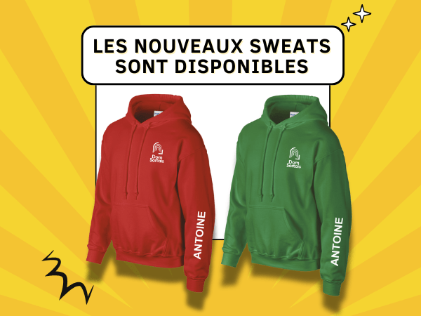Nouveaux sweats sur la boutique Dom Sortais